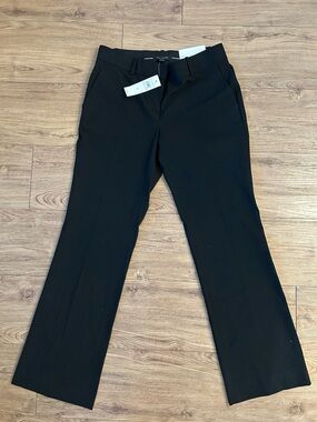 Ann Taylor NWT Black Classic Straight-Leg Dress Pants Womens 2 mid rise trouser